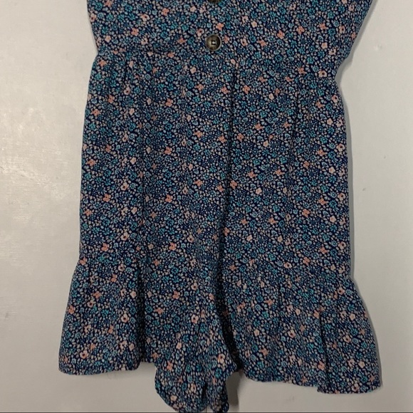 Socialite Sleeveless Romper in Blue Ditsy - Picture 3 of 11